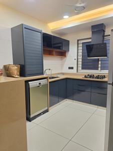 Kitchen Image of 1600 Sq.ft 3 BHK Apartment / Flat for rent in Darshanam Club Life, Undera Vadodara for Rs. 55000