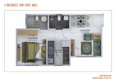 Image of 660 Sq.ft 2 BHK Apartment / Flat for sale in Sheth Avante, Kanjurmarg West, Mumbai for Rs. 11000000