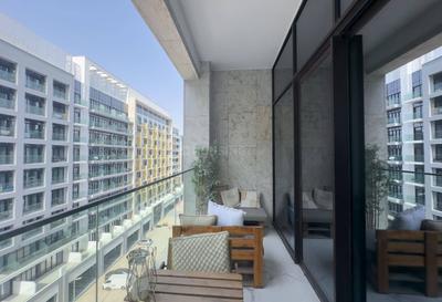 Balcony Image of 546 Sq.ft 1 BHK Apartment / Flat for sale in Azizi Riviera 3 by Azizi Developments, Nad Al Sheba Dubai for Rs. 37700000