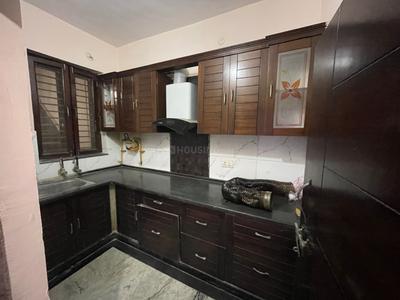 Kitchen Image of 1300 Sq.ft 2 BHK Builder Floor for rent in Pushpanjali Pushp Kunj, Khandari Agra for Rs. 15000
