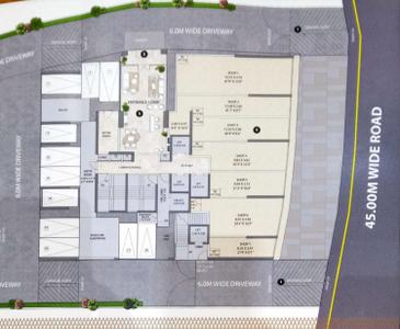 Floor Plan Image of 900 Sq.ft 2 BHK Apartment / Flat for sale in Tricity Aspire, Kharghar Navi Mumbai for Rs. 13200000