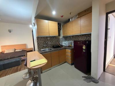 Kitchen Image of 500 Sq.ft 1 RK Studio for rent in Supertech Czar Suites, Omicron I Greater Noida for Rs. 17000