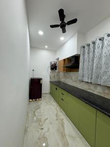 Kitchen Image of 600 Sq.ft 1 BHK Builder Floor for rent in Mahalakshmi Nagar Indore for Rs. 21999
