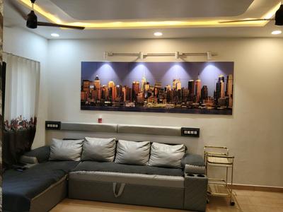 Living Room Image of 1000 Sq.ft 3 BHK Apartment / Flat for sale in Godrej Garden City, Chandkheda Ahmedabad for Rs. 8000000