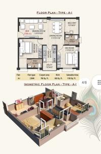 Image of 1137 Sq.ft 2 BHK Apartment / Flat for sale in Siula, Bhubaneswar for Rs. 6400000