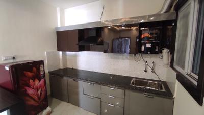 Kitchen Image of 600 Sq.ft 1 BHK Apartment / Flat for rent in Mahalakshmi Nagar Indore for Rs. 21000
