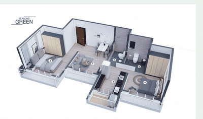 Floor Plan Image of 650 Sq.ft 1 BHK Apartment / Flat for sale in Kalyan West Kalyan for Rs. 4000000