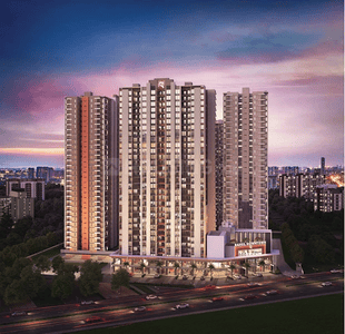 Image of 1040 Sq.ft 2 BHK Apartment / Flat for sale in Paras Rahul Downtown Phase II, Tathawade, Pune for Rs. 9400000