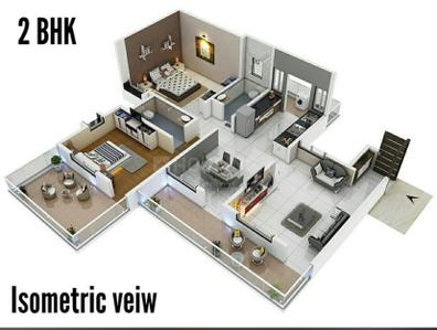 Image of 1357 Sq.ft 2 BHK Apartment / Flat for sale in Jamtha, Nagpur for Rs. 6106500