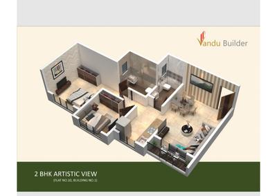 Image of 780 Sq.ft 2 BHK Apartment / Flat for sale in Vandu Vrindavan Homes Phase 3, Shelu, Thane for Rs. 2185000