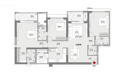 Image of 1189 Sq.ft 2 BHK Apartment / Flat for sale in Godrej Elaris, Mundhwa, Pune for Rs. 16900000
