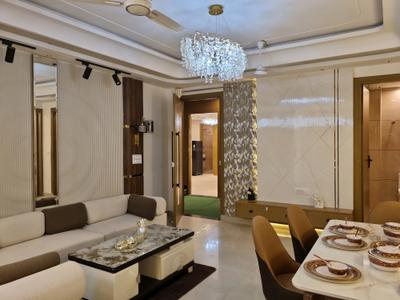 Living Room Image of 1200 Sq.ft 4 BHK Apartment / Flat for sale in Hans Luxury Floor, Hastsal New Delhi for Rs. 7800001