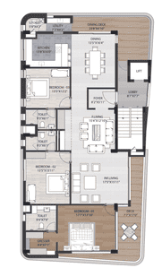 Image of 3600 Sq.ft 4 BHK Apartment / Flat for sale in Alwarpet, Chennai for Rs. 84240000