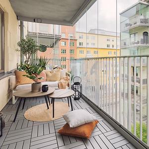 Balcony Image of 700 Sq.ft 1 BHK Apartment / Flat for rent in Gaurs Heights, Vaishali Ghaziabad for Rs. 25000