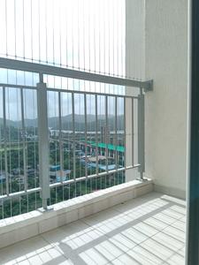 Bedroom Three Image of 1100 Sq.ft 3 BHK Apartment / Flat for rent in Godrej Emerald, Kasarvadavali Thane for Rs. 45000