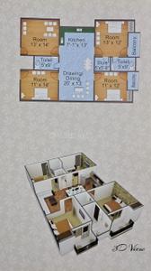 Image of 1801 Sq.ft 4 BHK Apartment / Flat for sale in Manjur Garhi, Aligarh for Rs. 7500000