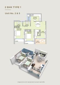 Image of 1150 Sq.ft 2 BHK Apartment / Flat for sale in TPV Nisarg Aura, Kharghar, Navi Mumbai for Rs. 9000000