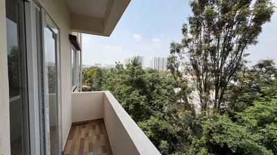 Balcony Image of 650 Sq.ft 1 BHK Apartment / Flat for rent in Whitefield Bengaluru for Rs. 27000