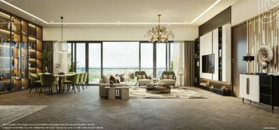 Living Room Image of 1342 Sq.ft 3 BHK Apartment / Flat for sale in K Raheja Raheja Amaltis Wing A, Sion Mumbai for Rs. 55000000