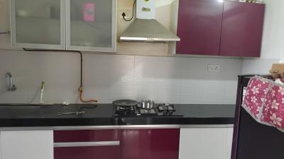 Kitchen Image of 790 Sq.ft 1.5 BHK Apartment / Flat for rent in Long Island, Charholi Budruk Pune for Rs. 23000