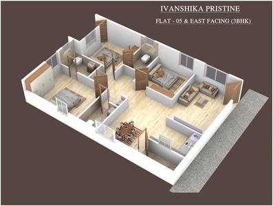 Image of 1200 Sq.ft 3 BHK Apartment / Flat for sale in Singasandra, Bengaluru for Rs. 10000000