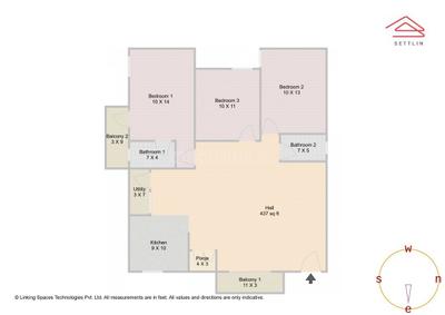 Image of 1500 Sq.ft 3 BHK Apartment / Flat for sale in JP Nagar 1st Phase RWA, JP Nagar, Bengaluru for Rs. 13500000