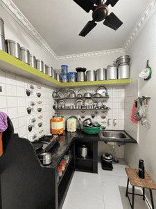 Kitchen Image of 500 Sq.ft 1 BHK Independent House for sale in Prayas Arihant Nagar, Nainod Indore for Rs. 3000000