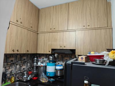 Kitchen Image of 550 Sq.ft 1.5 BHK Builder Floor for rent in Tilak Nagar Indore for Rs. 22000