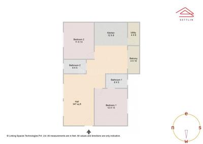 Image of 1235 Sq.ft 2 BHK Apartment / Flat for sale in Sai White Midas by Raghavendra'n Constrctions, Whitefield, Bengaluru for Rs. 11600000