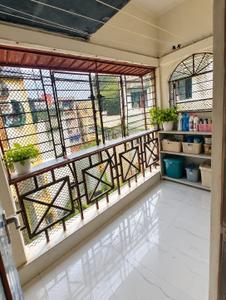 Balcony Image of 1360 Sq.ft 3 BHK Apartment / Flat for rent in Asha Apartment, Baguiati Kolkata for Rs. 32000