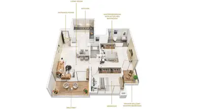 Image of 786 Sq.ft 2 BHK Apartment / Flat for sale in Metro Signature Park, Moshi, Pune for Rs. 5500000