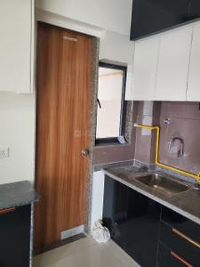Kitchen Image of 1200 Sq.ft 3 BHK Apartment / Flat for rent in Shree Sharanam Sky, Sargasan Gandhinagar for Rs. 29000