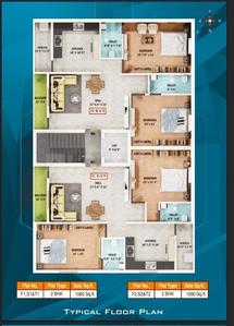 Image of 1061 Sq.ft 2 BHK Apartment / Flat for sale in Anna Nagar West, Chennai for Rs. 16500000