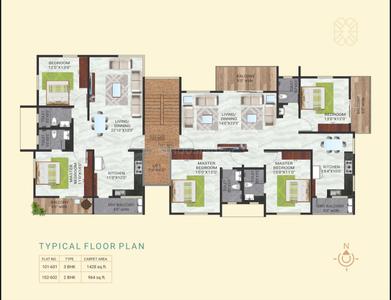 Image of 1850 Sq.ft 3 BHK Apartment / Flat for sale in Savedi, Ahmednagar for Rs. 10230000