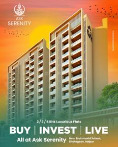 Image of 1686 Sq.ft 4 BHK Apartment / Flat for sale in Ask Serinity, Bhatagaon, Raipur for Rs. 9100000