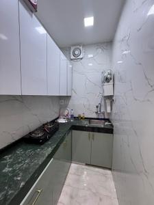 Kitchen Image of 500 Sq.ft 1 BHK Builder Floor for rent in Lajpat Nagar New Delhi for Rs. 37000