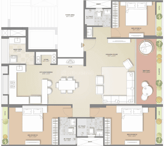 Image of 3015 Sq.ft 3 BHK Apartment / Flat for sale in Kudasan, Gandhinagar for Rs. 15100000