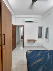 Bedroom Image of 550 Sq.ft 1 BHK Builder Floor for rent in Mahalakshmi Nagar Indore for Rs. 18000