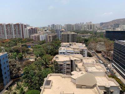 Balcony Image of 550 Sq.ft 1 BHK Apartment / Flat for rent in Srishti Harmony, Powai Mumbai for Rs. 60000