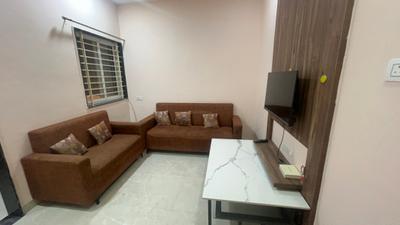 Living Room Image of 1500 Sq.ft 1 BHK Builder Floor for rent in Mahalakshmi Nagar Indore for Rs. 22000
