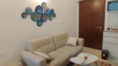 Living Room Image of 650 Sq.ft 1 BHK Apartment / Flat for rent in L And T Raintree Boulevard, Sahakara Nagar Bengaluru for Rs. 46000