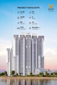Image of 1655 Sq.ft 3 BHK Apartment / Flat for sale in Vasavi Sarovar, Kukatpally, Hyderabad for Rs. 9764505
