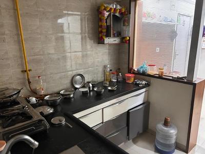 Kitchen Image of 800 Sq.ft 1 BHK Apartment / Flat for rent in Sargasan Gandhinagar for Rs. 18000