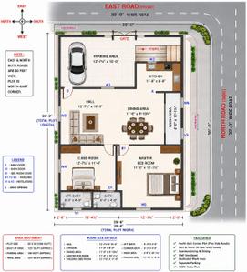 Floor Plan Image of 2278 Sq.ft 4 BHK Independent House for sale in Shamirpet Hyderabad for Rs. 10800016