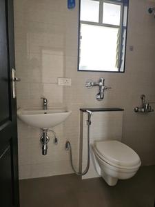 Common Bathroom Image of 850 Sq.ft 2 BHK Apartment / Flat for rent in Nyati Elan, Wagholi Pune for Rs. 20000