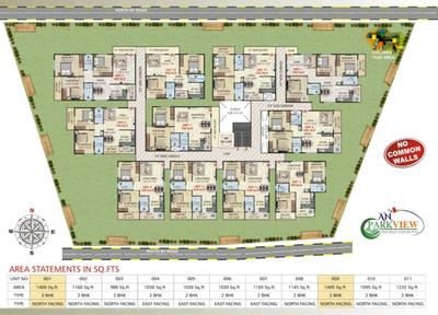 Image of 1095 Sq.ft 2 BHK Apartment / Flat for sale in AN Park View, Kumaraswamy Layout, Bengaluru for Rs. 8200000