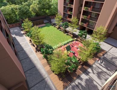 Balcony Image of 2200 Sq.ft 3 BHK Apartment / Flat for sale in Ratnabhumi Turquoise Glamouere, Godhavi Ahmedabad for Rs. 11400000