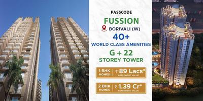 Image of 550 Sq.ft 1 BHK Apartment / Flat for sale in Borivali West, Mumbai for Rs. 8200000