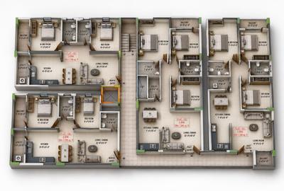 Image of 1020 Sq.ft 2 BHK Apartment / Flat for sale in Medahalli, Bengaluru for Rs. 5623000