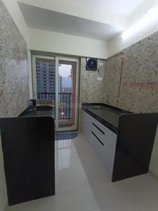 Kitchen Image of 590 Sq.ft 1 BHK Apartment / Flat for rent in Raunak Residency, Thane West Thane for Rs. 26000